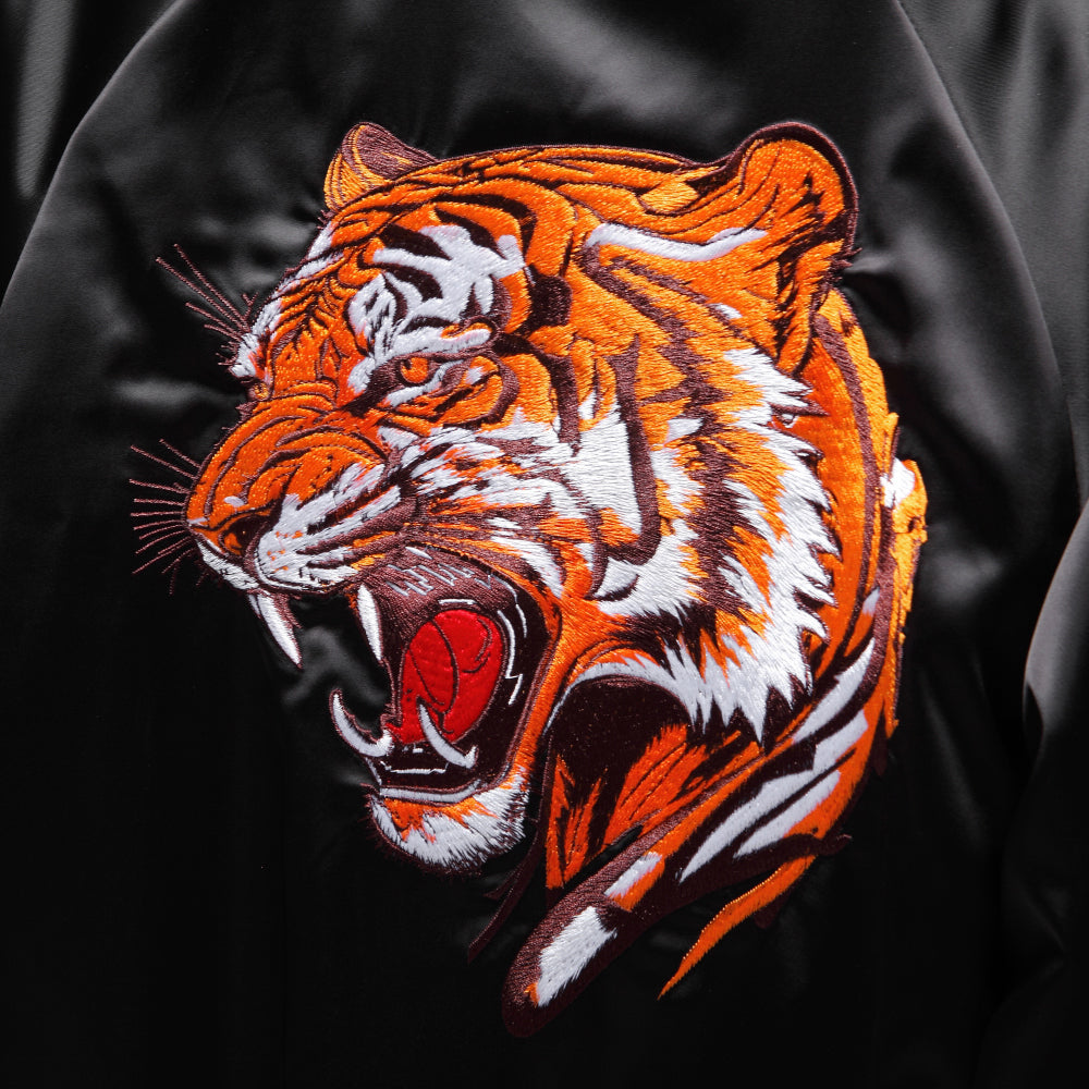Roaring Tiger Embroidered Sukajan Souvenir Jacket - Japanese Style Bomber