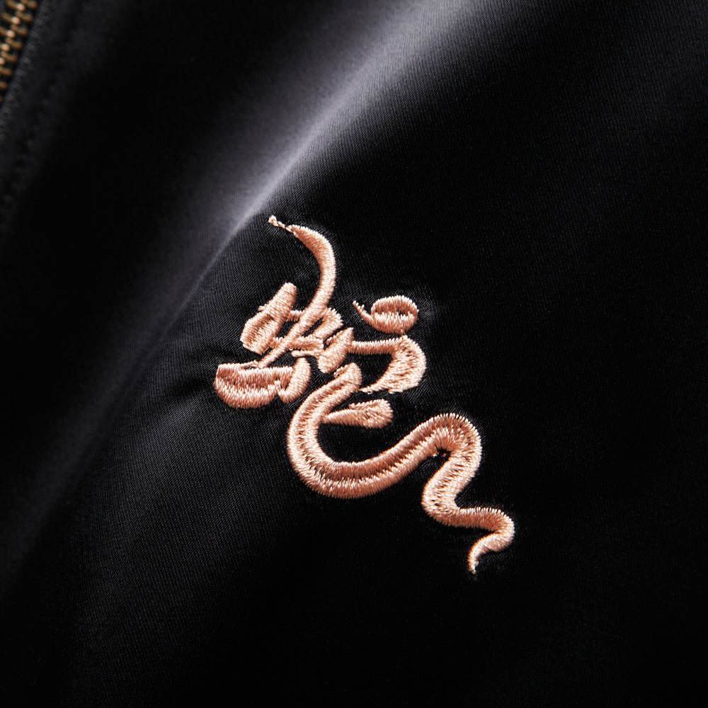 Violet Viper Sukajan Jacket - Premium Embroidered Japanese Satin Bomber