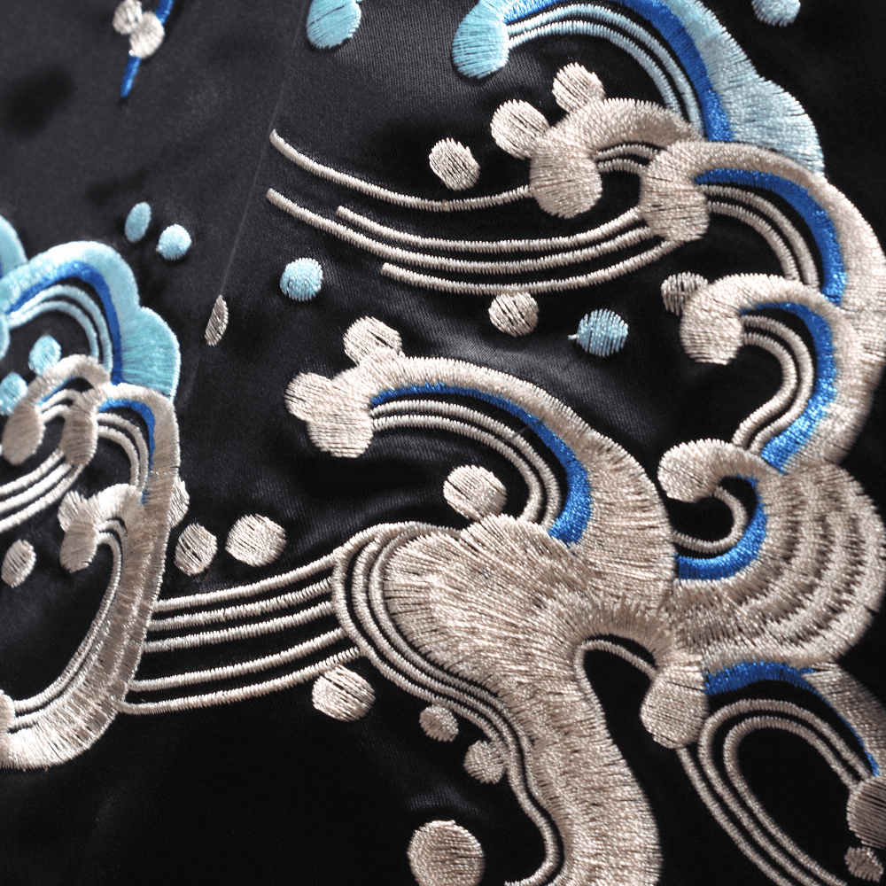 Reversible Japanese Koi Goldfish Sukajan Souvenir Jacket - Dual Design Embroidery